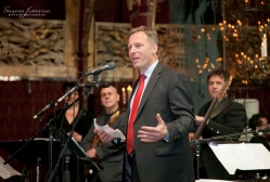 Michael Gargiulo introduces th program at the Russian Tea Room Benefit in 2013